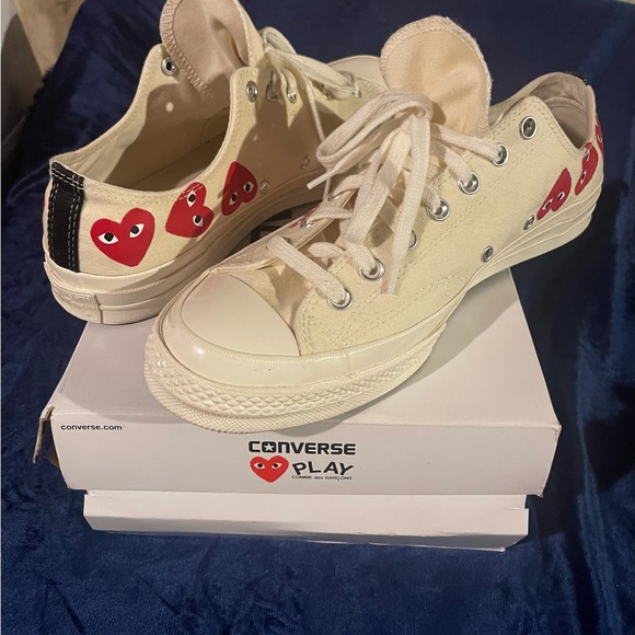 Converse Play Comme des Garcons, cream, size 11 - Picture 1 of 2